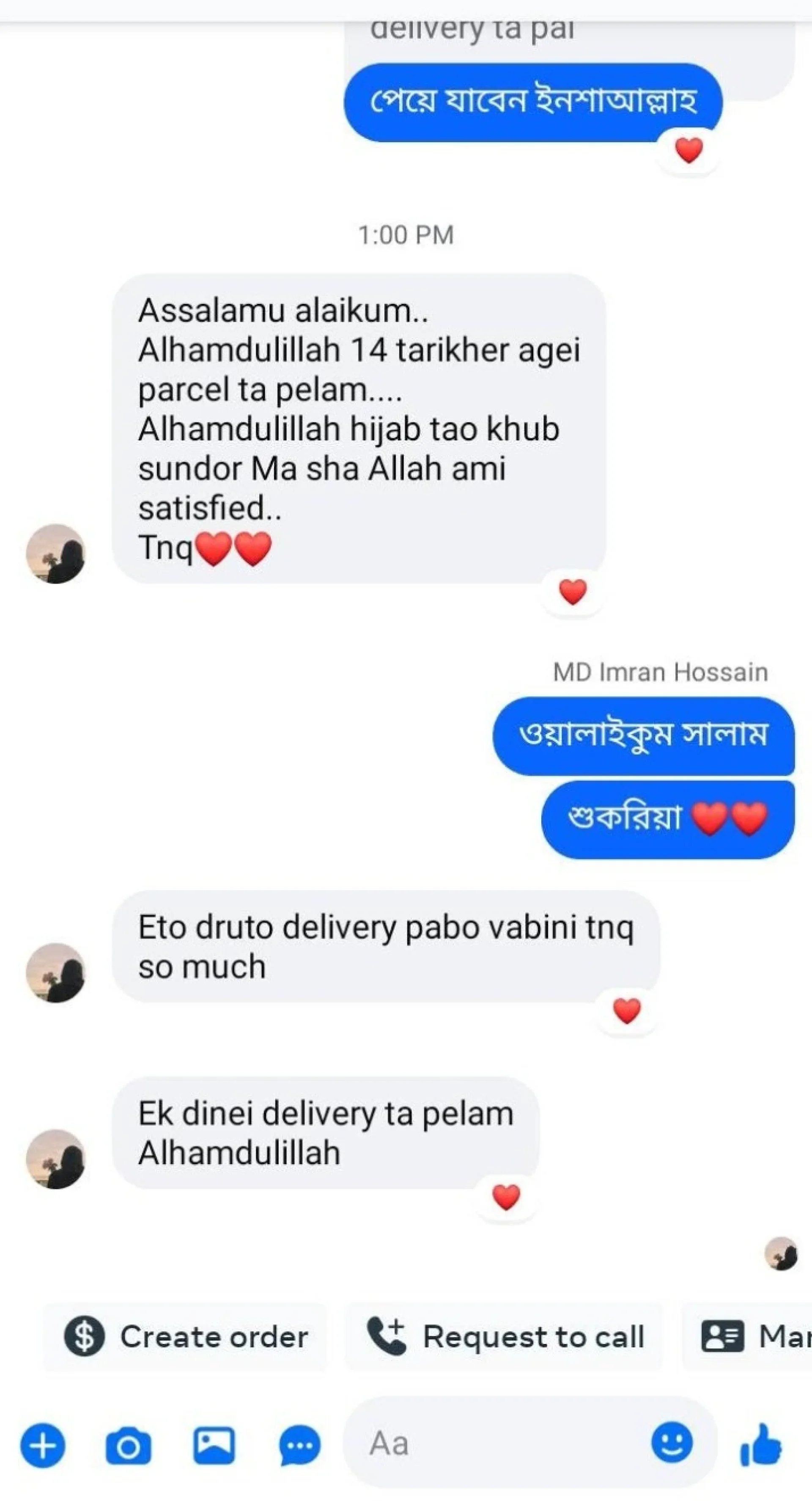 Customer review screenshot